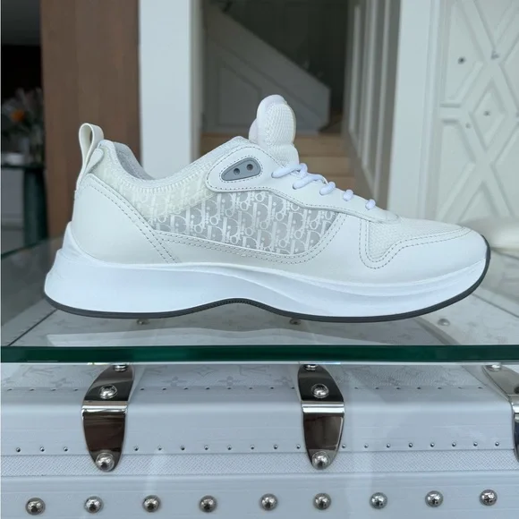 Dior B25 Runners White Logo Sneakers 10US